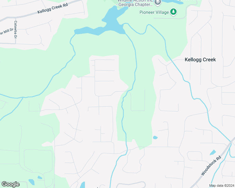 map of restaurants, bars, coffee shops, grocery stores, and more near 2401 Westland Way in Acworth