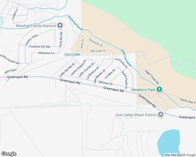 map of restaurants, bars, coffee shops, grocery stores, and more near 7903 San Benito Street in Highland