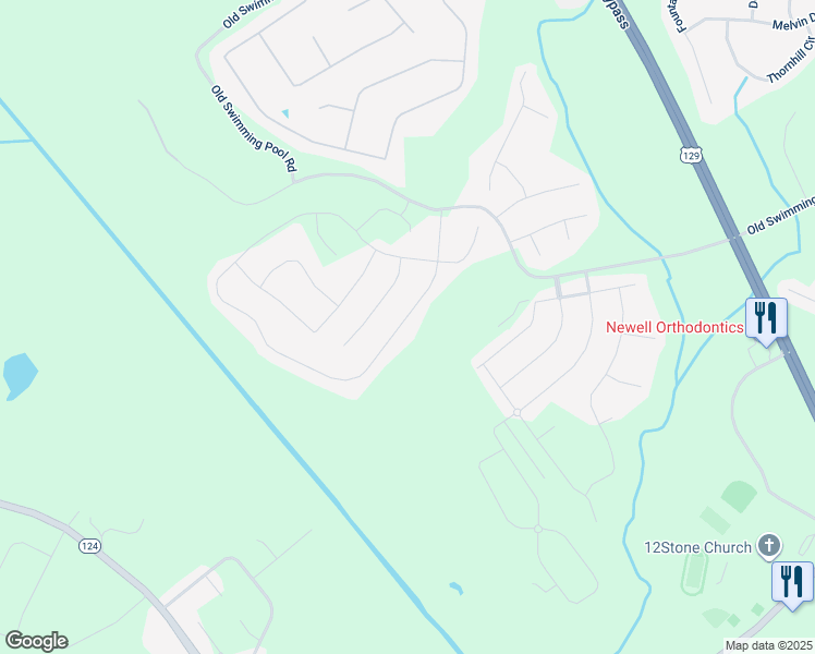 map of restaurants, bars, coffee shops, grocery stores, and more near 305 River Mist Circle in Jefferson