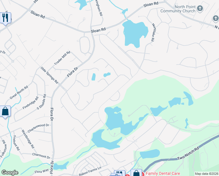 map of restaurants, bars, coffee shops, grocery stores, and more near 29 Olde Springs Road in Columbia