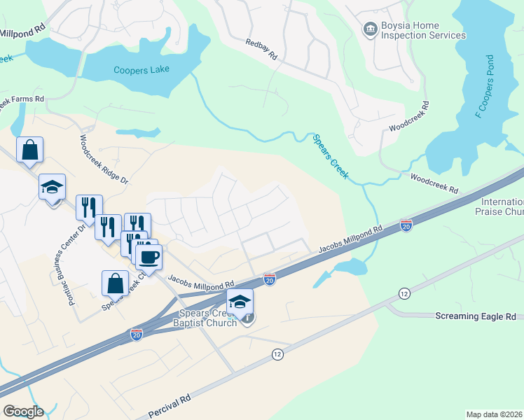 map of restaurants, bars, coffee shops, grocery stores, and more near 919 Tuxford Trail in Elgin