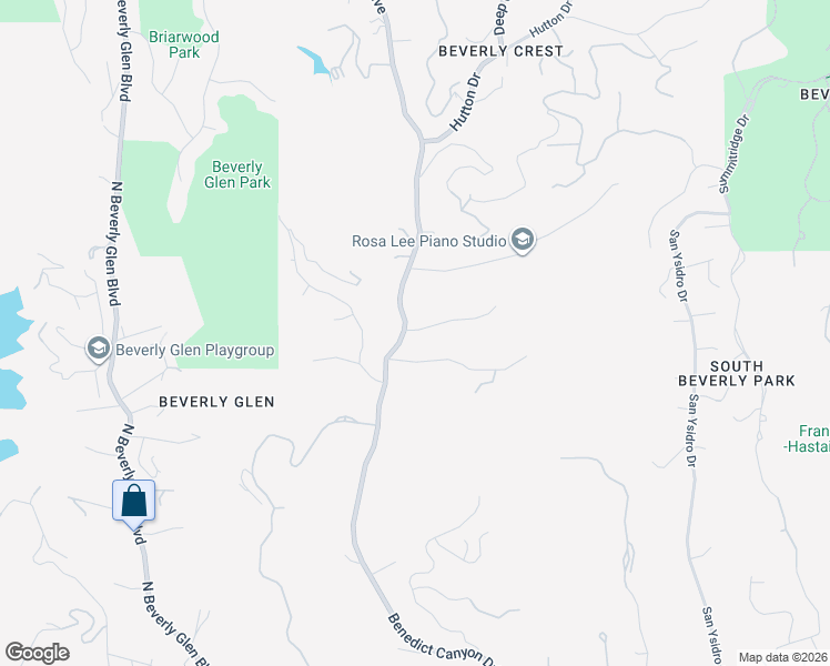 map of restaurants, bars, coffee shops, grocery stores, and more near 9882 Portola Drive in Beverly Hills