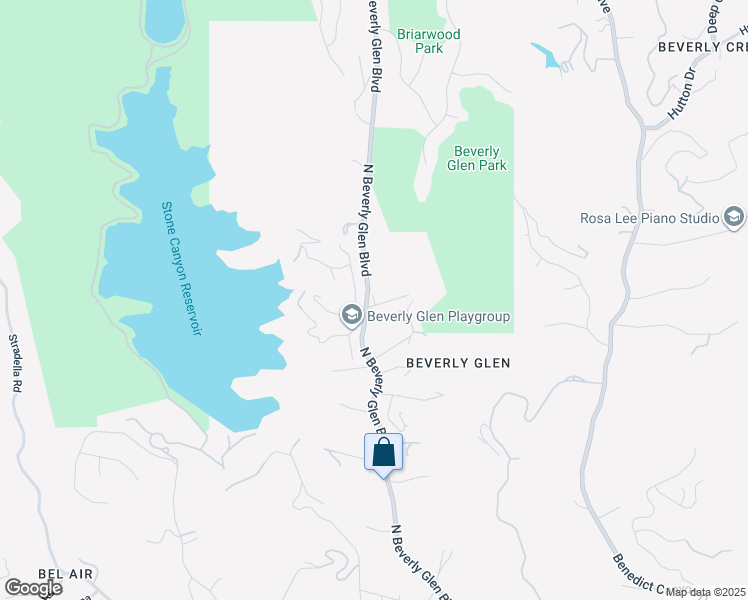 map of restaurants, bars, coffee shops, grocery stores, and more near Pointer Lane in Los Angeles