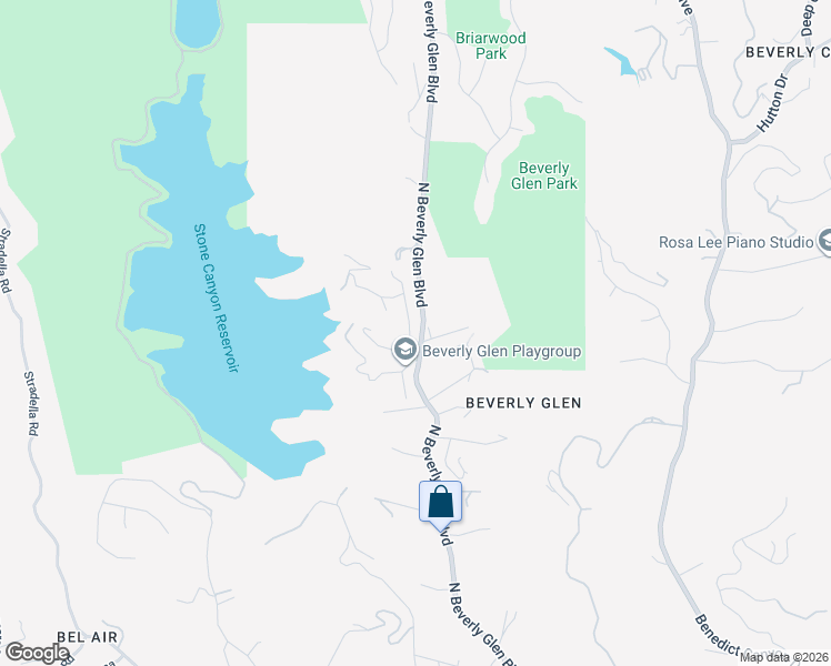 map of restaurants, bars, coffee shops, grocery stores, and more near 2210 Beverly Glen Place in Los Angeles