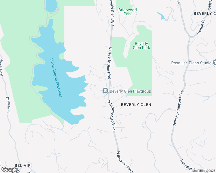 map of restaurants, bars, coffee shops, grocery stores, and more near 2210 Beverly Glen Place in Los Angeles