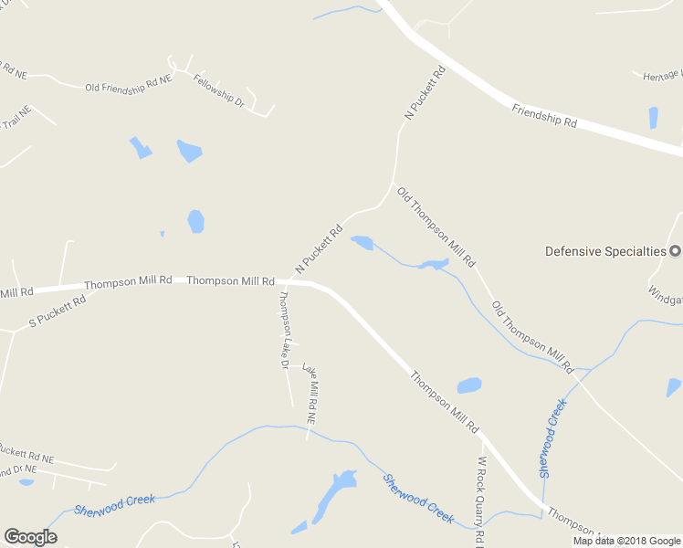 map of restaurants, bars, coffee shops, grocery stores, and more near 3531 Thompson Mill Road in Buford