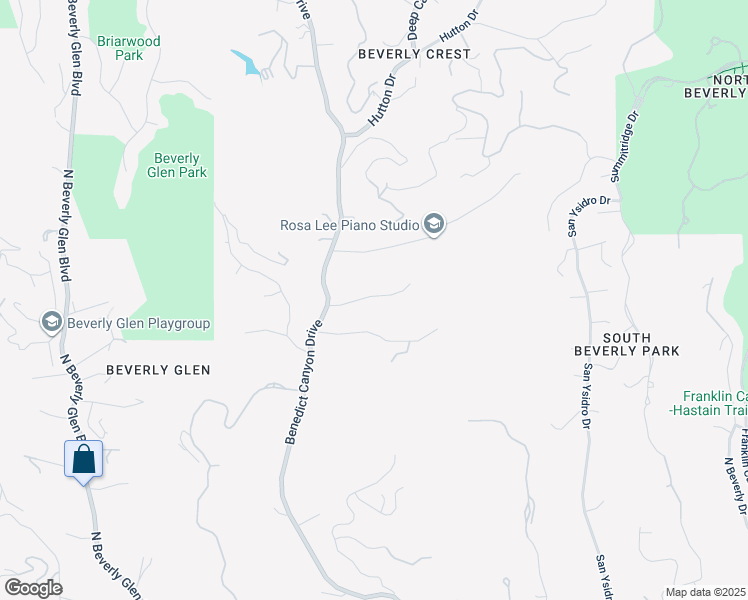 map of restaurants, bars, coffee shops, grocery stores, and more near 9856 Portola Drive in Beverly Hills