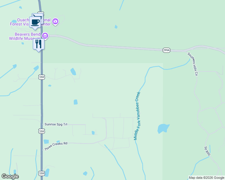 map of restaurants, bars, coffee shops, grocery stores, and more near in Broken Bow