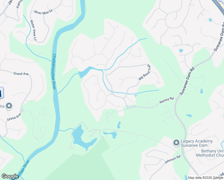 map of restaurants, bars, coffee shops, grocery stores, and more near 5835 Wild Timber Road in Sugar Hill