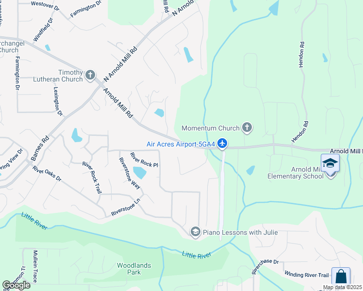 map of restaurants, bars, coffee shops, grocery stores, and more near 636 Arnold Mill Road in Woodstock