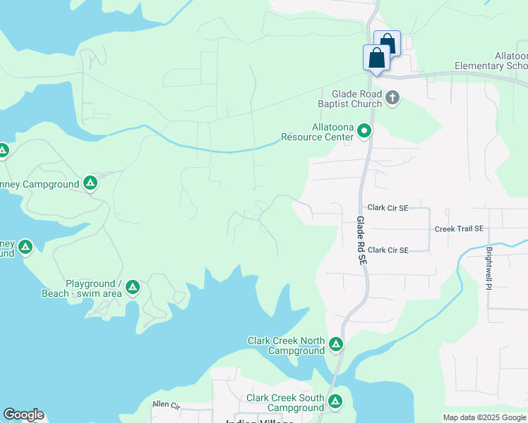 map of restaurants, bars, coffee shops, grocery stores, and more near 8 Colonial Club Drive Southeast in Acworth