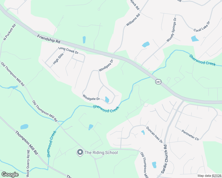 map of restaurants, bars, coffee shops, grocery stores, and more near 3340 Windgate Drive in Buford