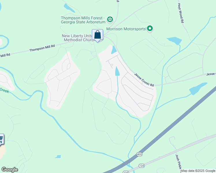 map of restaurants, bars, coffee shops, grocery stores, and more near 204 Bakers Farm Circle in Braselton