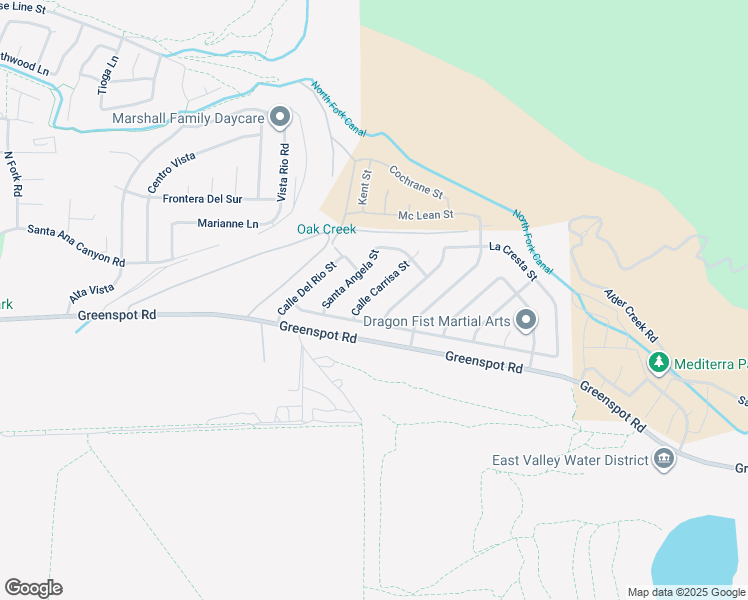 map of restaurants, bars, coffee shops, grocery stores, and more near 7865 Calle Carrisa Street in Highland