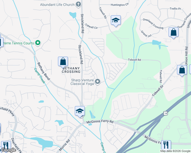 map of restaurants, bars, coffee shops, grocery stores, and more near 1110 Rumney Way in Alpharetta