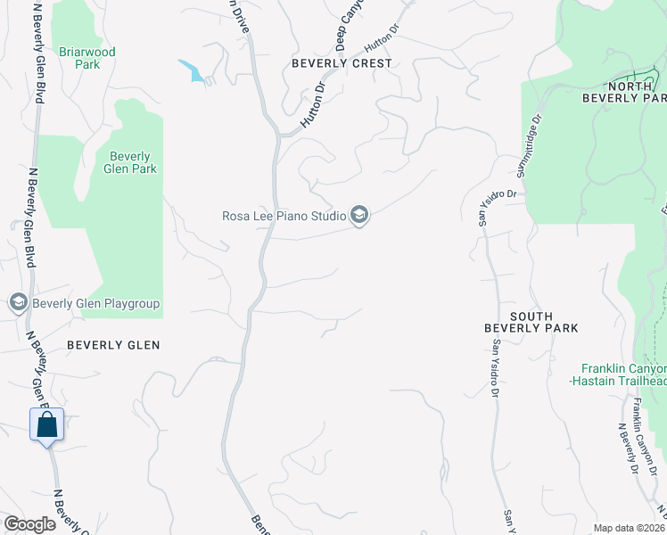map of restaurants, bars, coffee shops, grocery stores, and more near 9820 Yoakum Drive in Beverly Hills