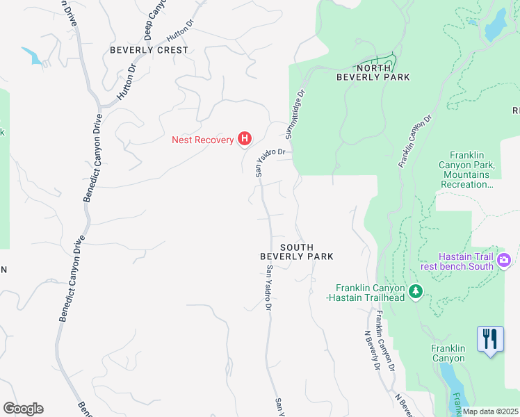 map of restaurants, bars, coffee shops, grocery stores, and more near 2171 San Ysidro Drive in Beverly Hills