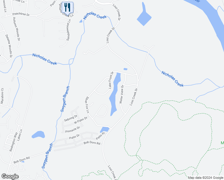 map of restaurants, bars, coffee shops, grocery stores, and more near 316 Lake Front Drive in Columbia