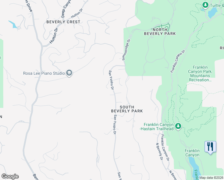 map of restaurants, bars, coffee shops, grocery stores, and more near 2171 San Ysidro Drive in Beverly Hills