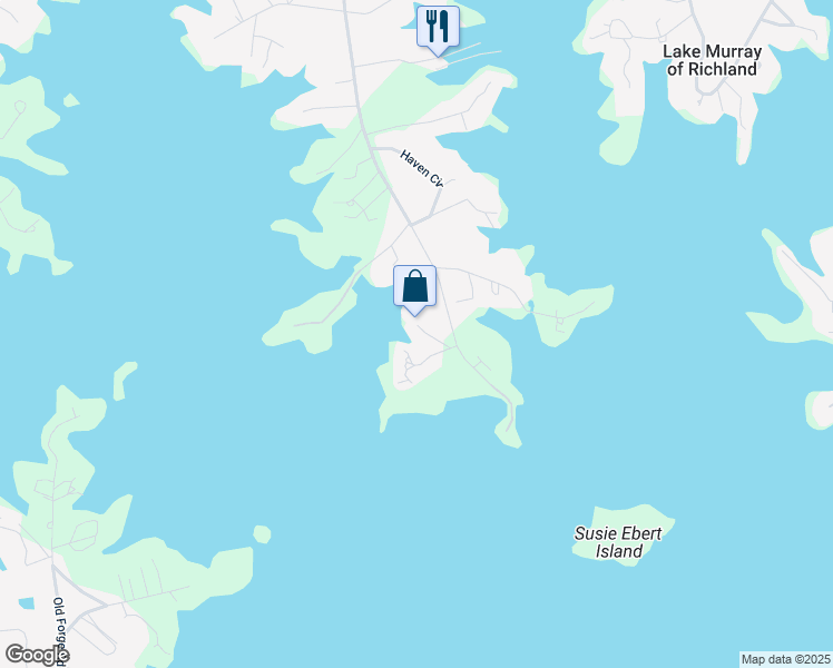 map of restaurants, bars, coffee shops, grocery stores, and more near 2212 Johnson Marina Road in Chapin