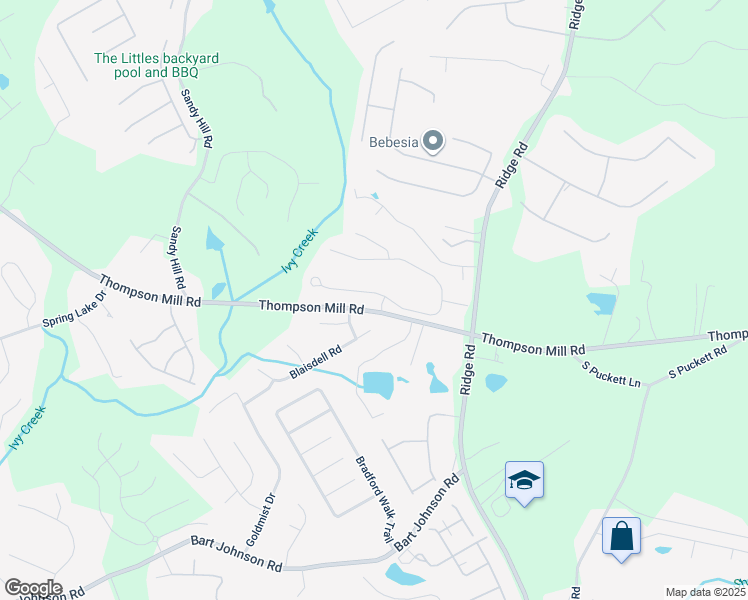 map of restaurants, bars, coffee shops, grocery stores, and more near 3440 Deaton Trail in Buford