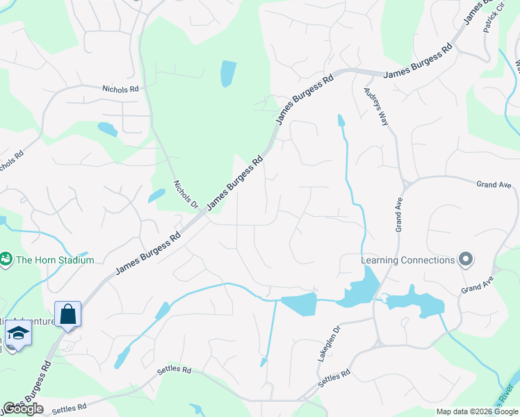 map of restaurants, bars, coffee shops, grocery stores, and more near 1220 Burgess Drive in Suwanee
