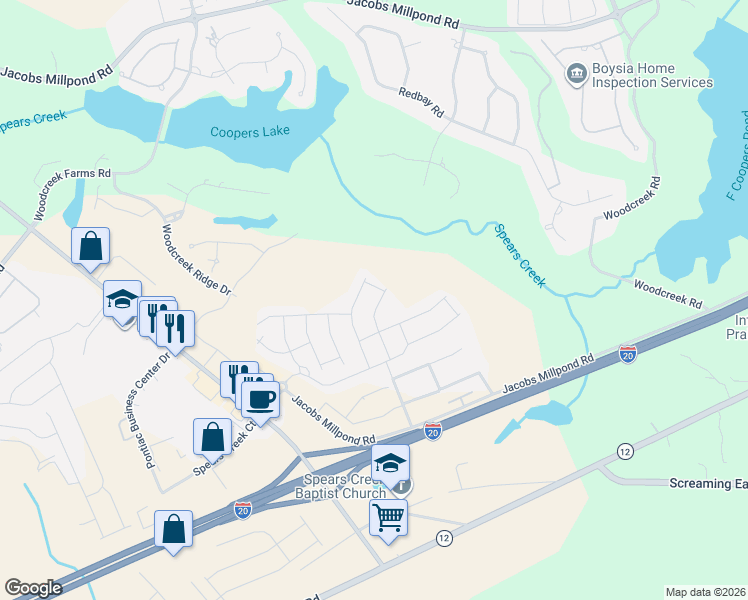 map of restaurants, bars, coffee shops, grocery stores, and more near 493 Windrush Drive in Elgin