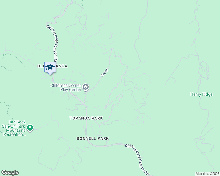 map of restaurants, bars, coffee shops, grocery stores, and more near Mount Prospect Drive in Topanga