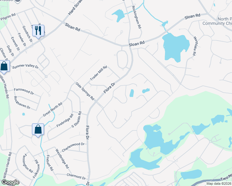 map of restaurants, bars, coffee shops, grocery stores, and more near 248 Brookspring Road in Columbia