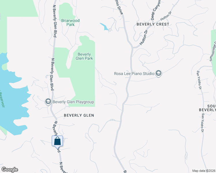 map of restaurants, bars, coffee shops, grocery stores, and more near 10023 Westwanda Drive in Beverly Hills