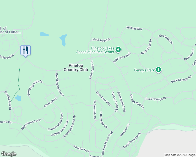 map of restaurants, bars, coffee shops, grocery stores, and more near 5724 North Whistle Stop Loop in Navajo County