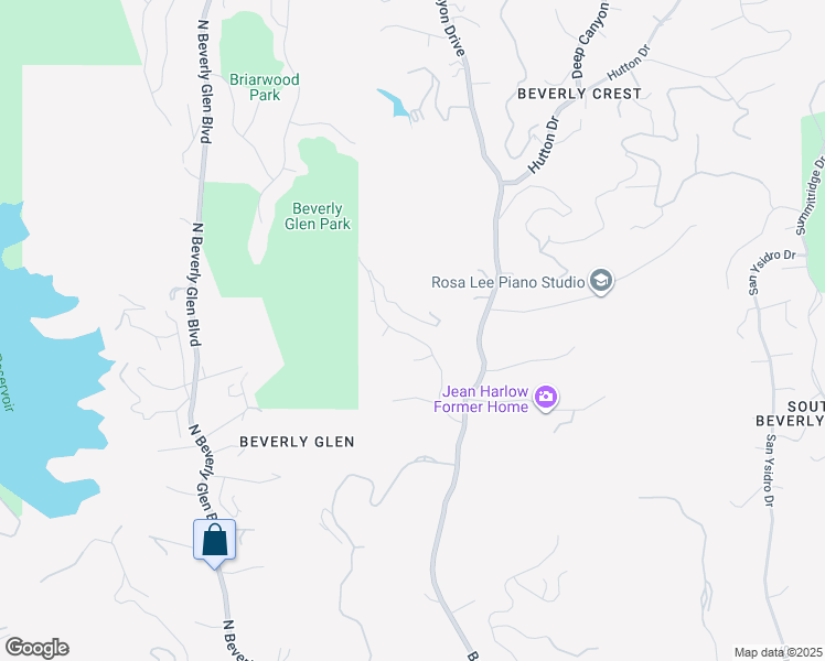 map of restaurants, bars, coffee shops, grocery stores, and more near 10029 Westwanda Drive in Beverly Hills