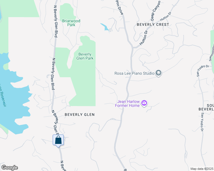 map of restaurants, bars, coffee shops, grocery stores, and more near 10029 Westwanda Drive in Beverly Hills