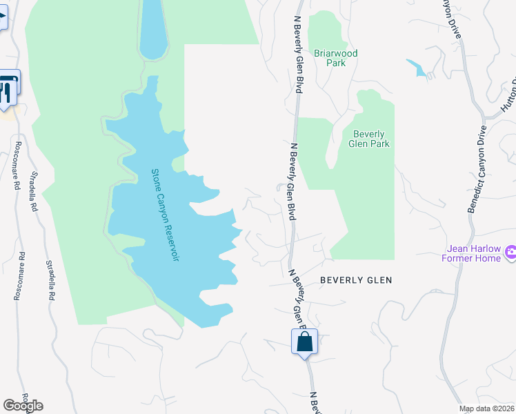 map of restaurants, bars, coffee shops, grocery stores, and more near 10545 Selkirk Lane in Los Angeles