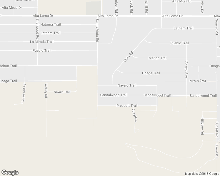 map of restaurants, bars, coffee shops, grocery stores, and more near 60985 Navajo Trail in Joshua Tree
