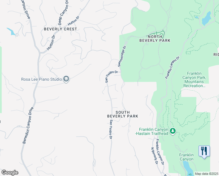 map of restaurants, bars, coffee shops, grocery stores, and more near 2226 San Ysidro Drive in Beverly Hills