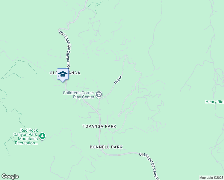 map of restaurants, bars, coffee shops, grocery stores, and more near 1710 Oak Drive in Topanga