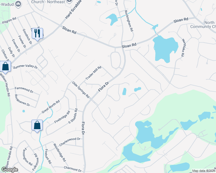 map of restaurants, bars, coffee shops, grocery stores, and more near 248 Brookspring Road in Columbia