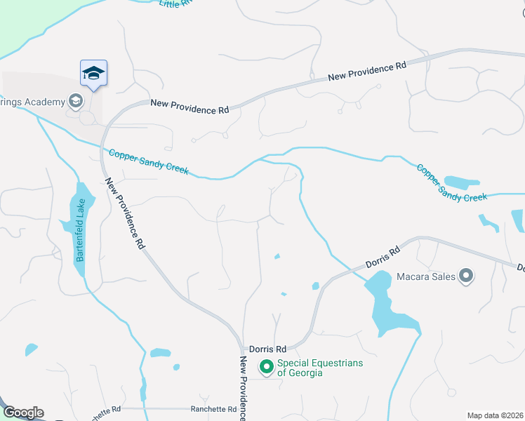 map of restaurants, bars, coffee shops, grocery stores, and more near 55 Providence Plantation Drive in Alpharetta