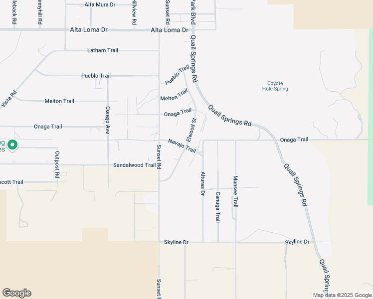 map of restaurants, bars, coffee shops, grocery stores, and more near 7795 Elwood Street in Joshua Tree