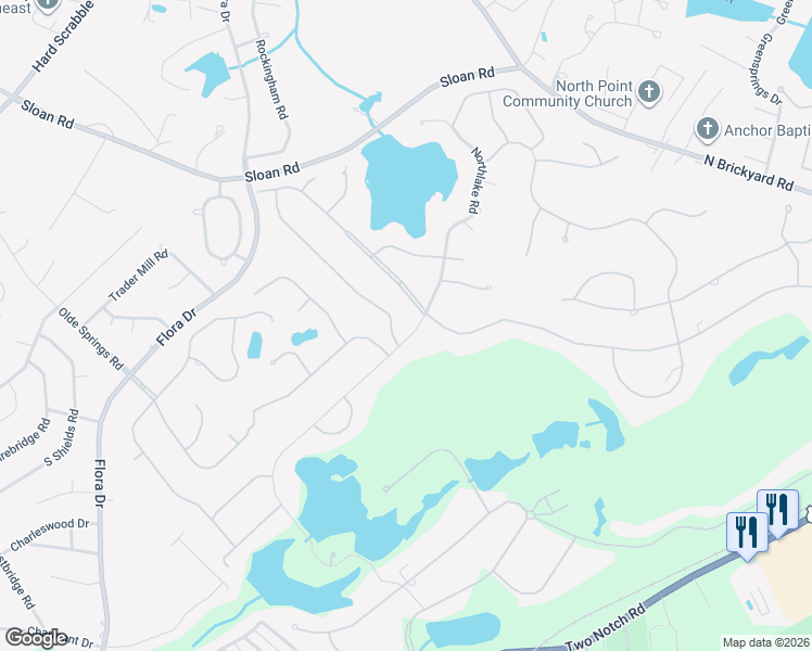 map of restaurants, bars, coffee shops, grocery stores, and more near 2010 Bermuda Hills Road in Columbia