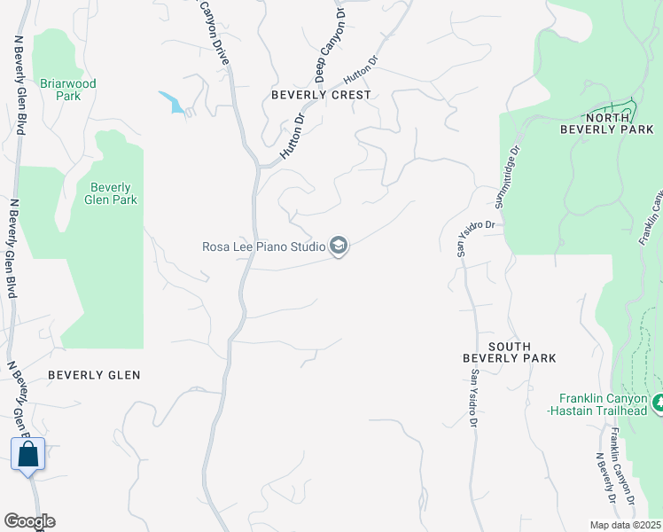 map of restaurants, bars, coffee shops, grocery stores, and more near 9750 Yoakum Drive in Beverly Hills