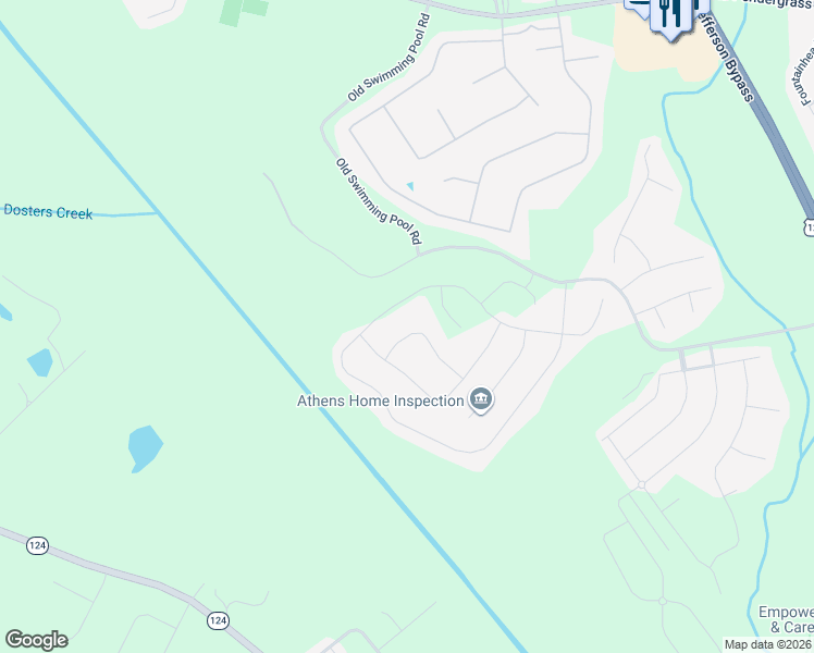 map of restaurants, bars, coffee shops, grocery stores, and more near 2199 Savannah Drive in Jefferson