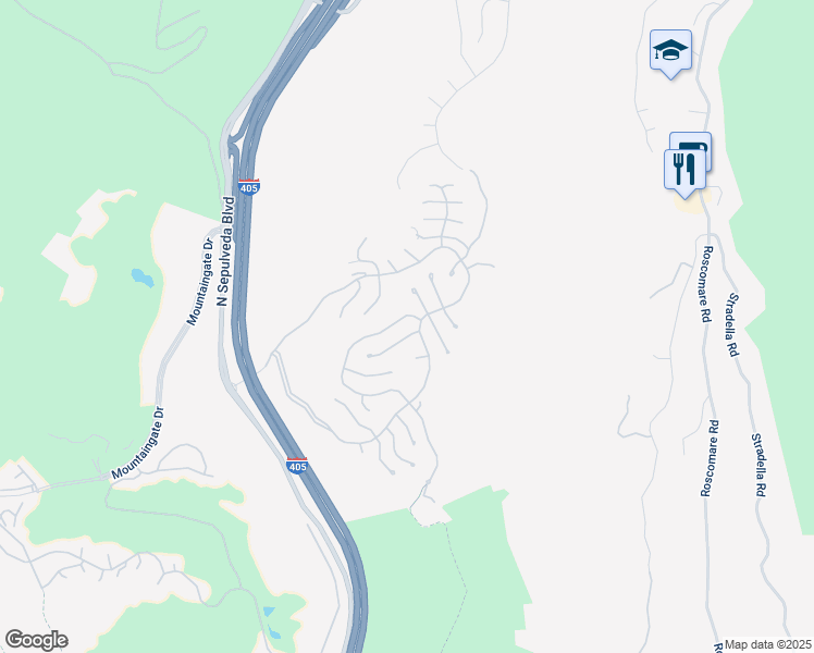 map of restaurants, bars, coffee shops, grocery stores, and more near 11709 Wetherby Lane in Los Angeles