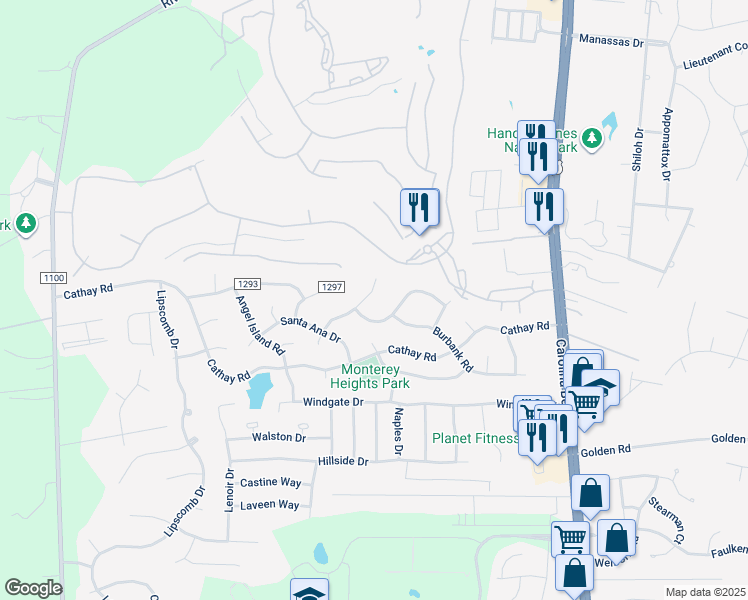 map of restaurants, bars, coffee shops, grocery stores, and more near 341 Redwood Road in Wilmington
