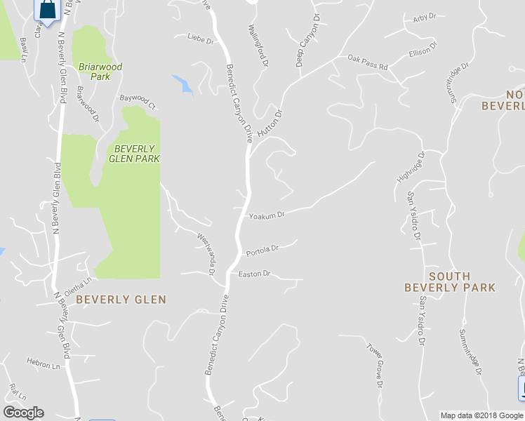 map of restaurants, bars, coffee shops, grocery stores, and more near 9849 Yoakum Drive in Beverly Hills