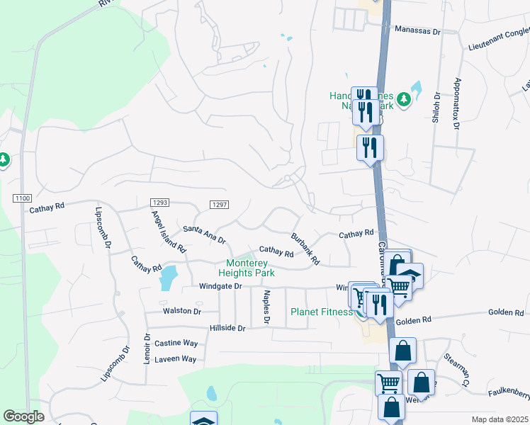 map of restaurants, bars, coffee shops, grocery stores, and more near 336 Bodega Bay Road in Wilmington