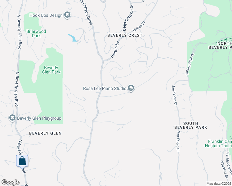map of restaurants, bars, coffee shops, grocery stores, and more near 9827 Yoakum Drive in Beverly Hills