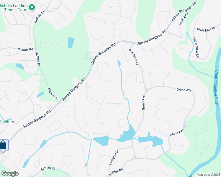 map of restaurants, bars, coffee shops, grocery stores, and more near 1310 Compton Way in Suwanee