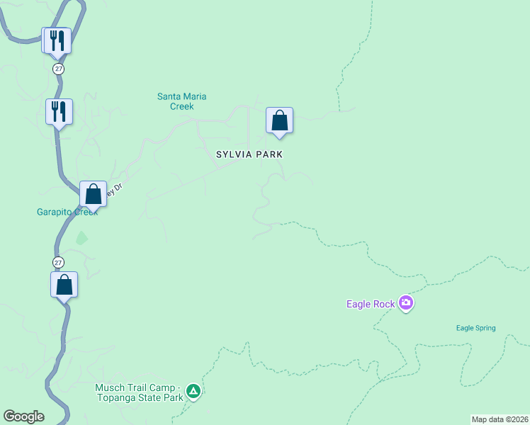 map of restaurants, bars, coffee shops, grocery stores, and more near 1432 Penny Road in Los Angeles County